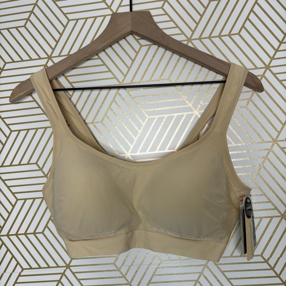 Shapermint Truekind XL Supportive Daily Comfort Wireless Shaping Bra Tan Comfy